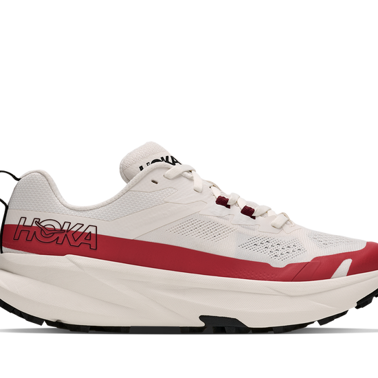 Womens Hoka Torrent 5 Alabaster/ Burnt Red hero
