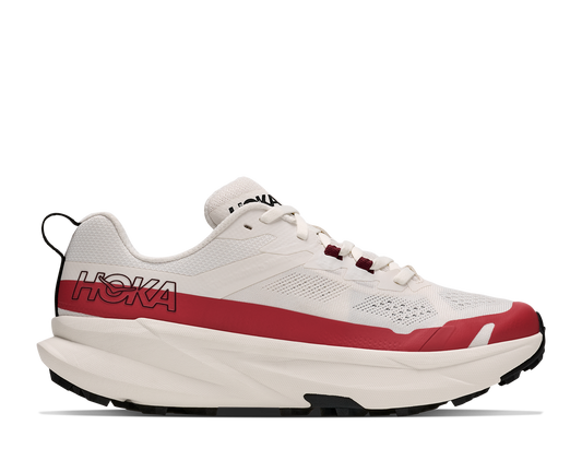 Womens Hoka Torrent 5 Alabaster/ Burnt Red hero