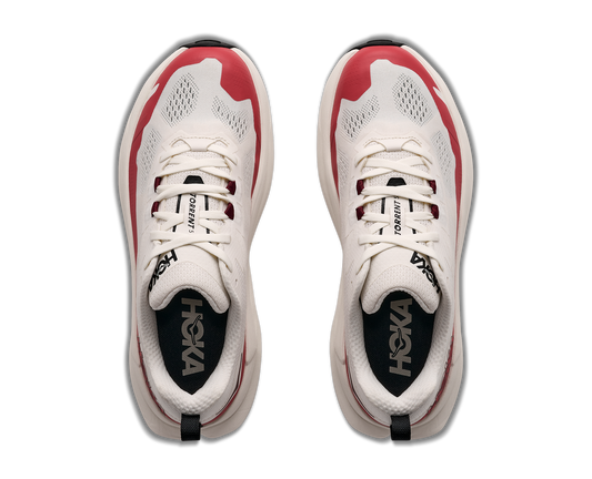 Womens Hoka Torrent 5 Alabaster/ Burnt Red view 2
