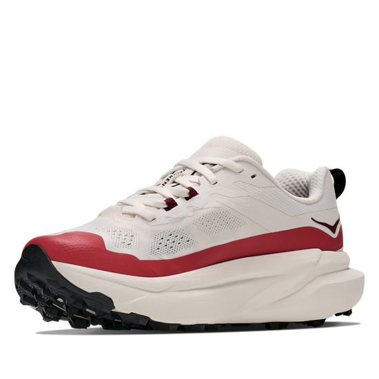 Womens Hoka Torrent 5 Alabaster/ Burnt Red view 3