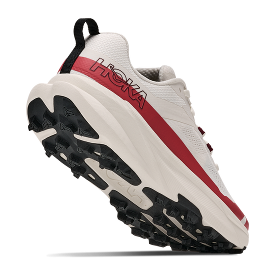 Womens Hoka Torrent 5 Alabaster/ Burnt Red view 4