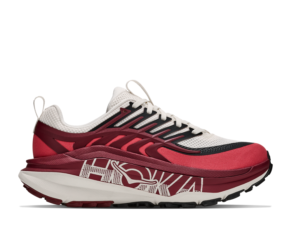 Women's Hoka Stinson 8 Alabaster / Varsity Burgundy hero