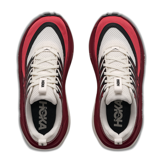 Women's Hoka Stinson 8 Alabaster / Varsity Burgundy view 2