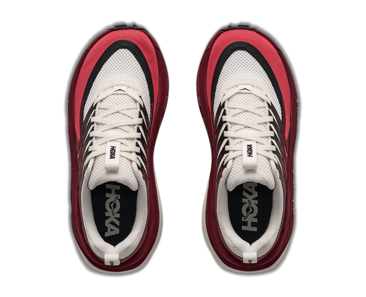 Women's Hoka Stinson 8 Alabaster / Varsity Burgundy view 2
