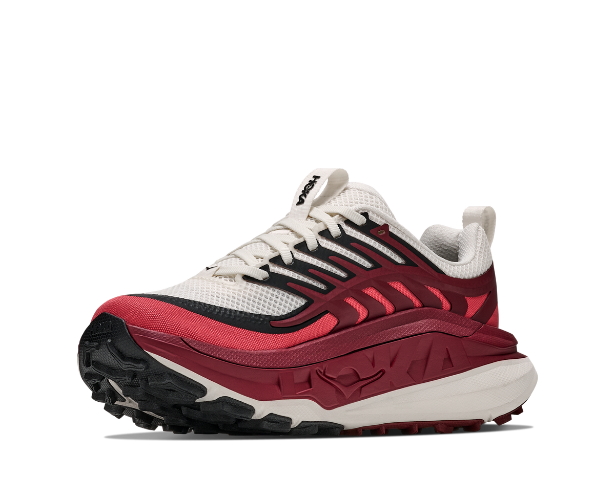 Women's Hoka Stinson 8 Alabaster / Varsity Burgundy view 3