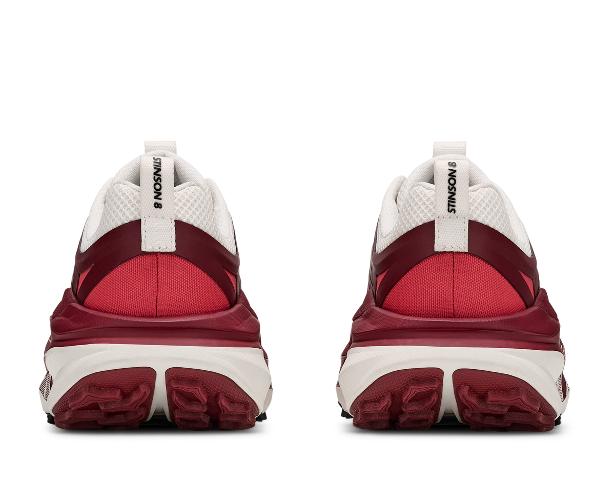 Women's Hoka Stinson 8 Alabaster / Varsity Burgundy view 5