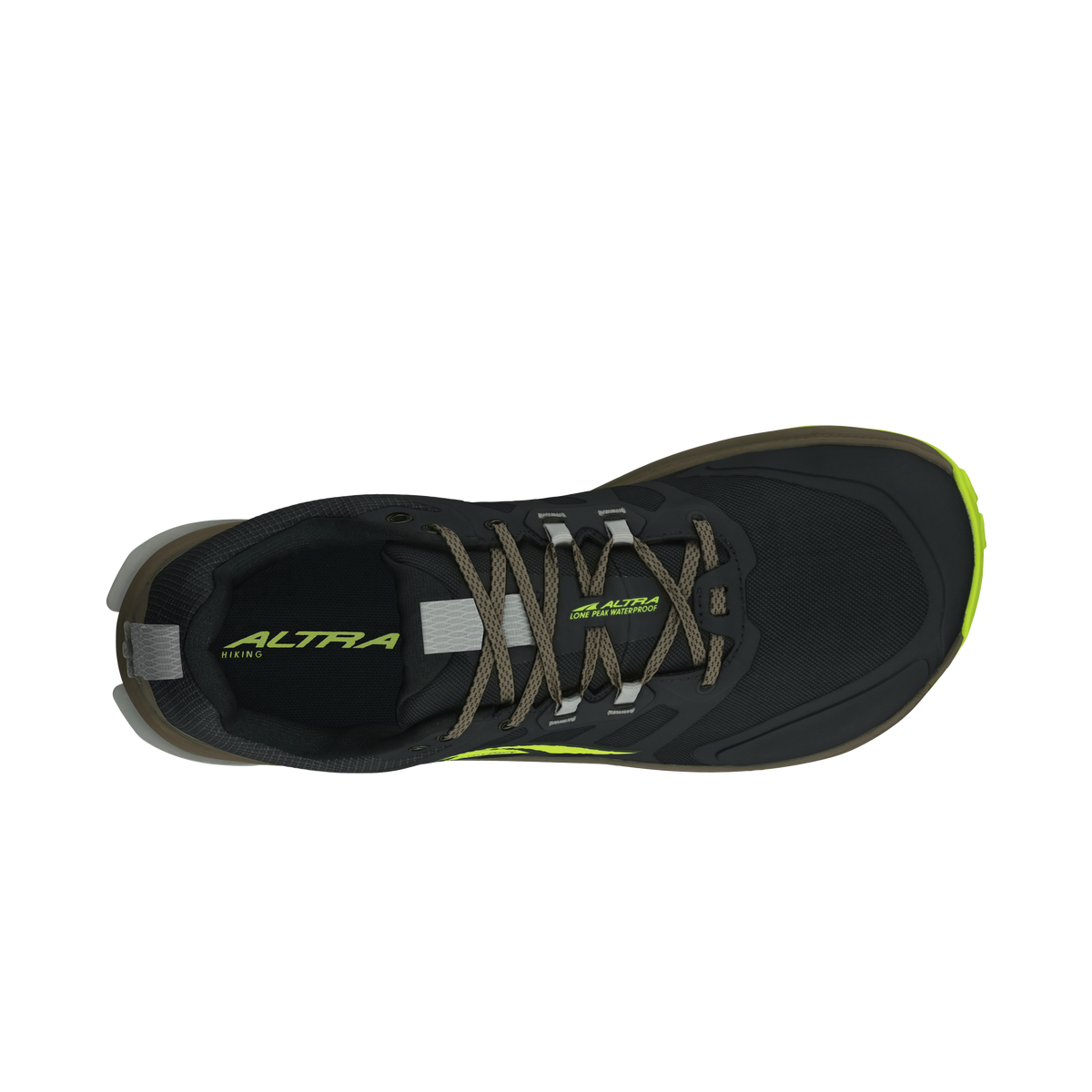 Men's Altra Lone Peak 9 Waterproof Low Lime/Black view 3