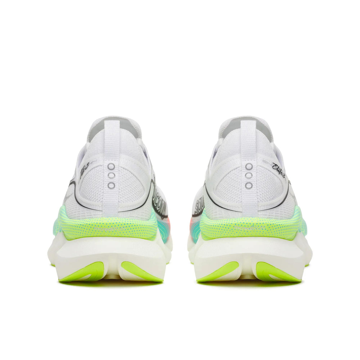 Unisex Saucony Endorphin Elite 3 White Multi - heel view