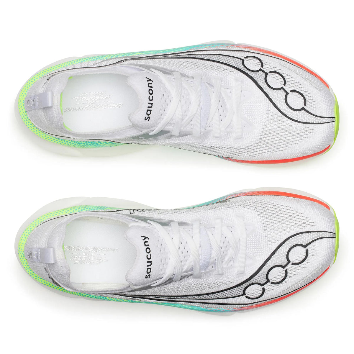 Unisex Saucony Endorphin Elite 3 White Multi - top down view