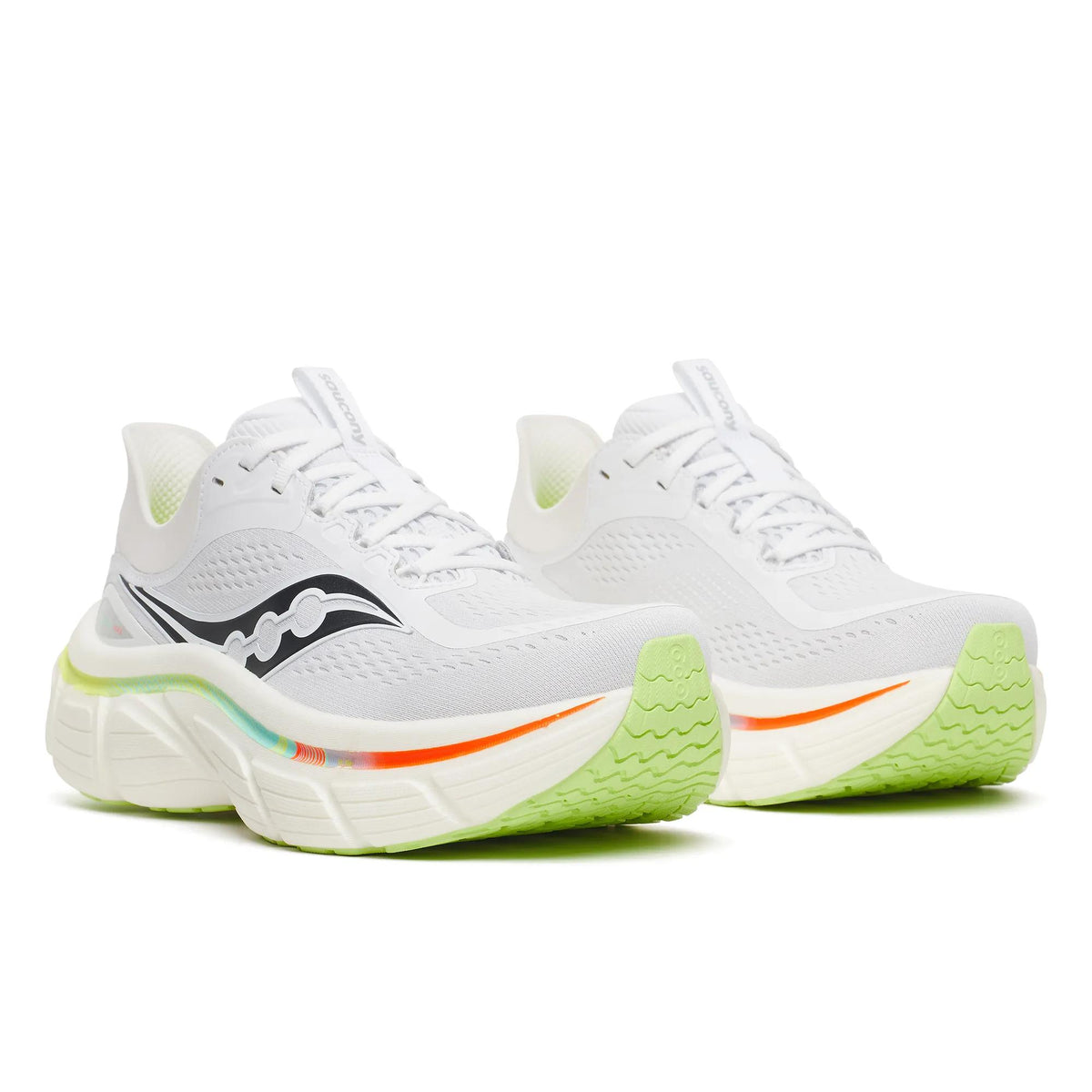 Men's Saucony Paramount Max Multi White - pair, three quarter angle