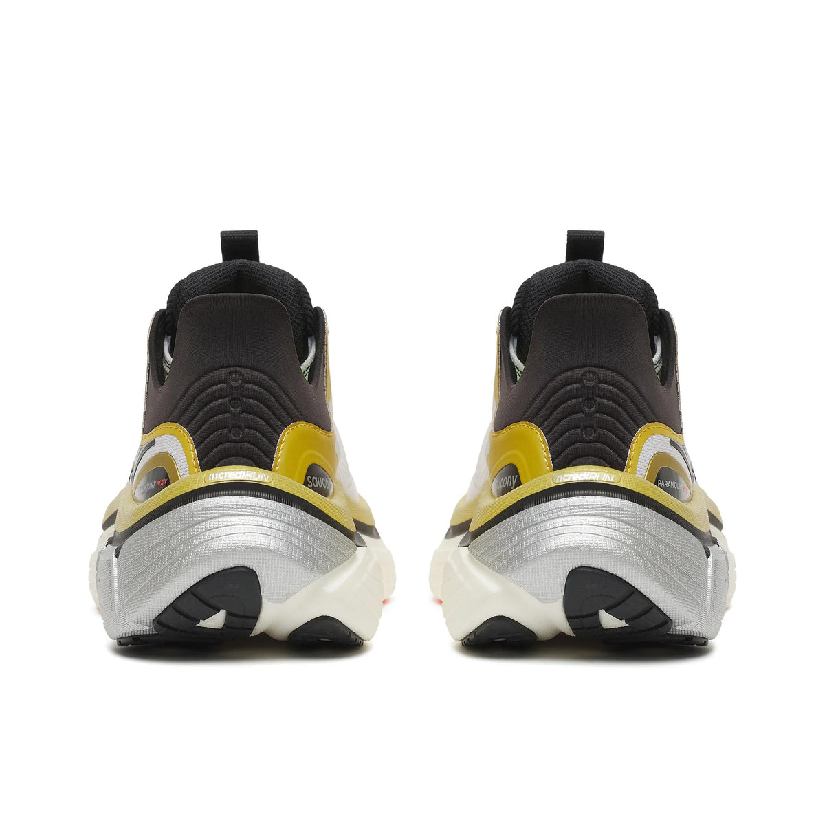 Men's Saucony Paramount Max Gold Black - heel view