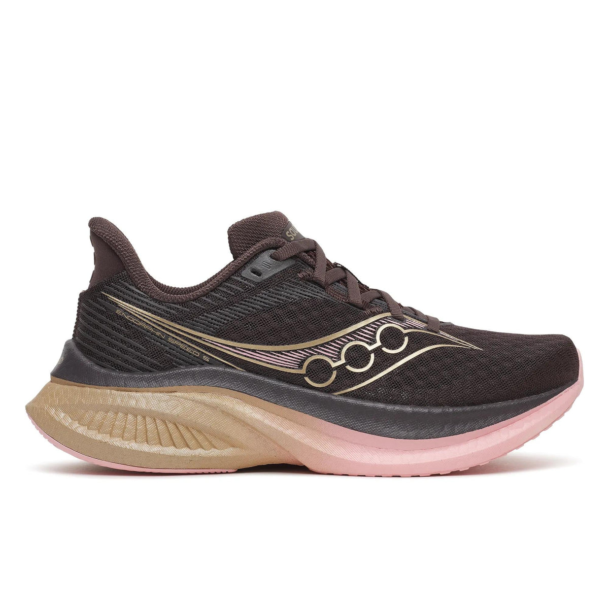 Women's Saucony Endorphin Speed 5 (Clearance) Torte Aureate - lateral side profile