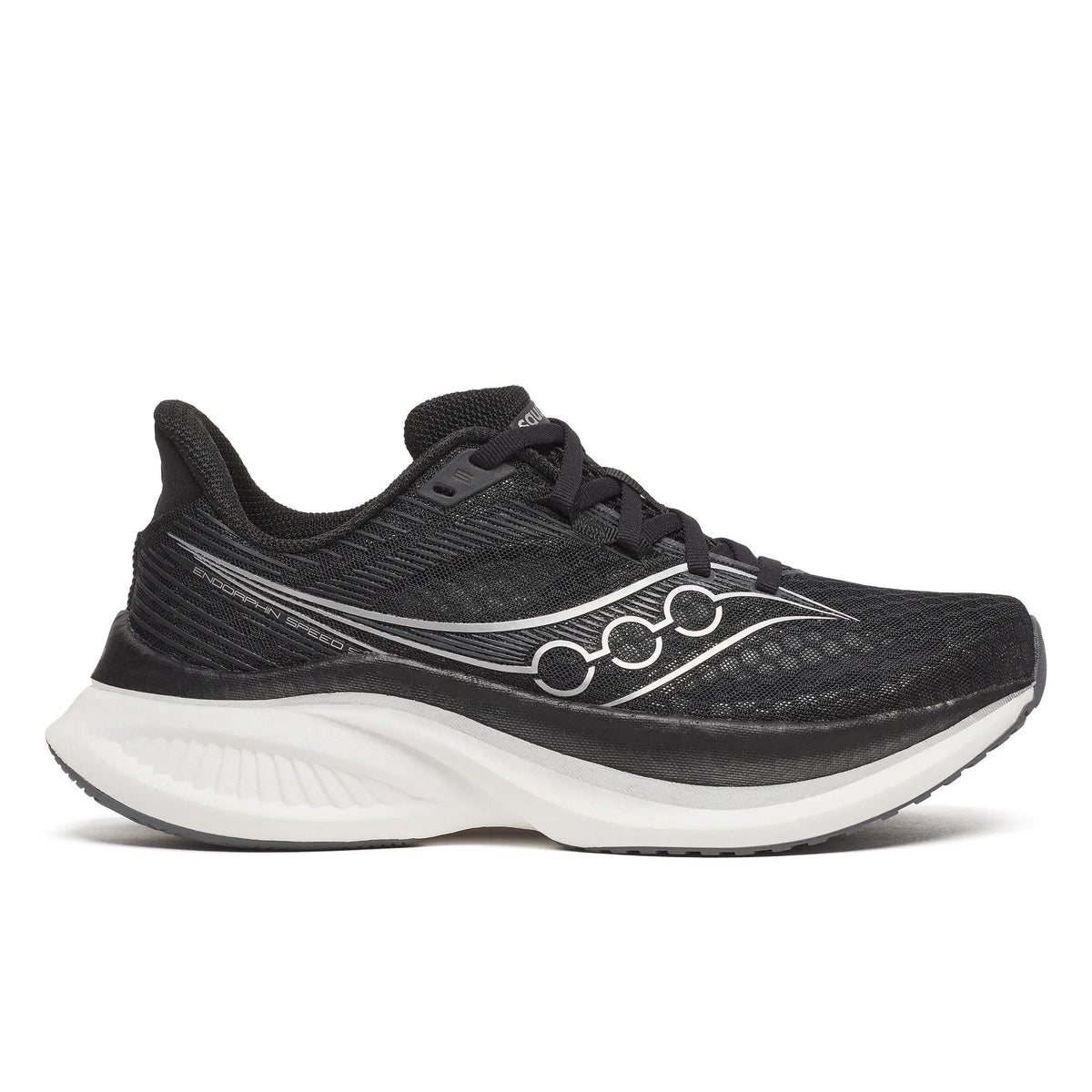 Women's Saucony Endorphin Speed 5 (Clearance) Black White - lateral side profile