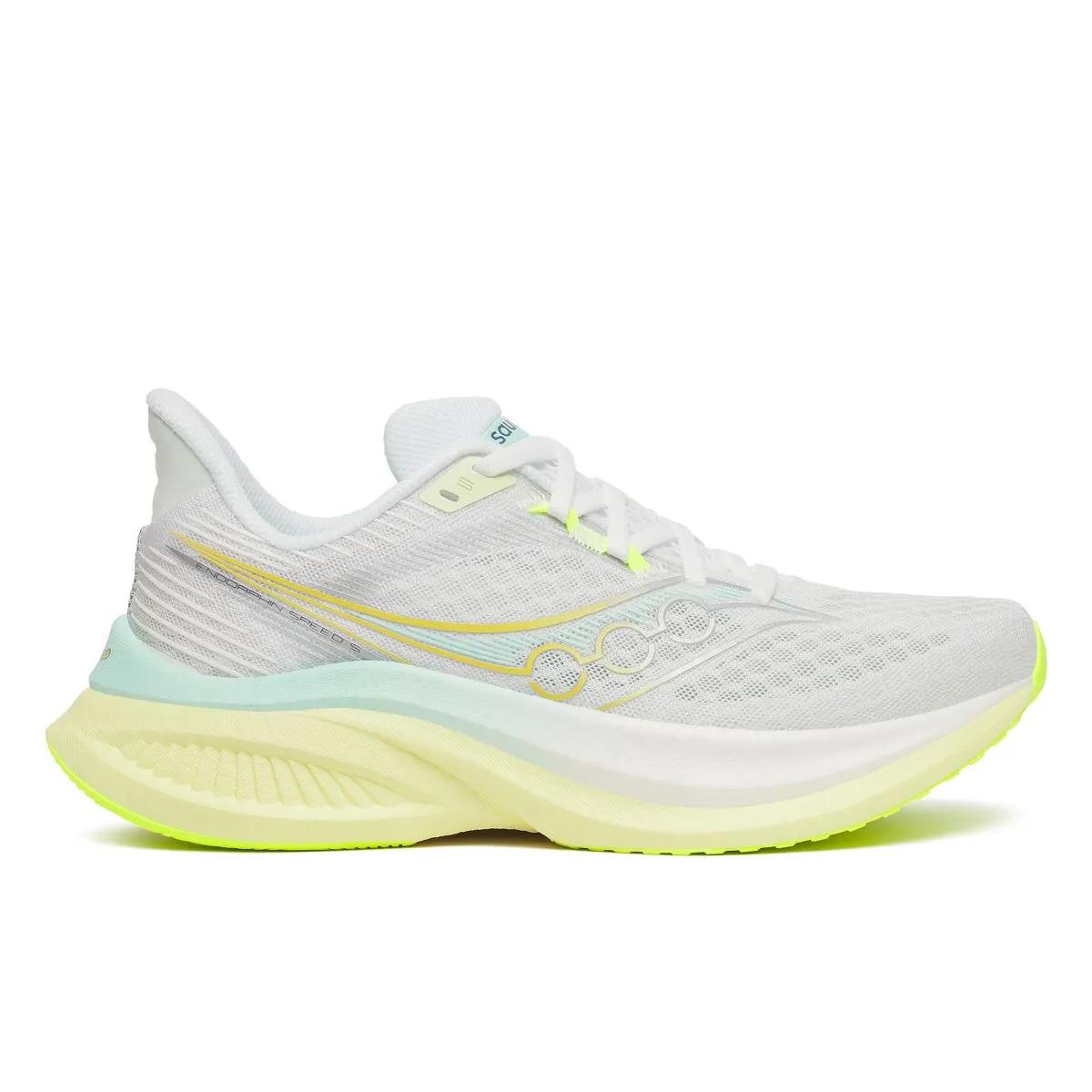 Women's Saucony Endorphin Speed 5 (Clearance) White Tender - lateral side profile