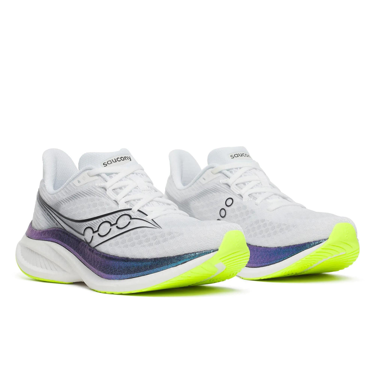 Women's Saucony Endorphin Speed 5 (Clearance) White Night Sky - pair, three quarter angle