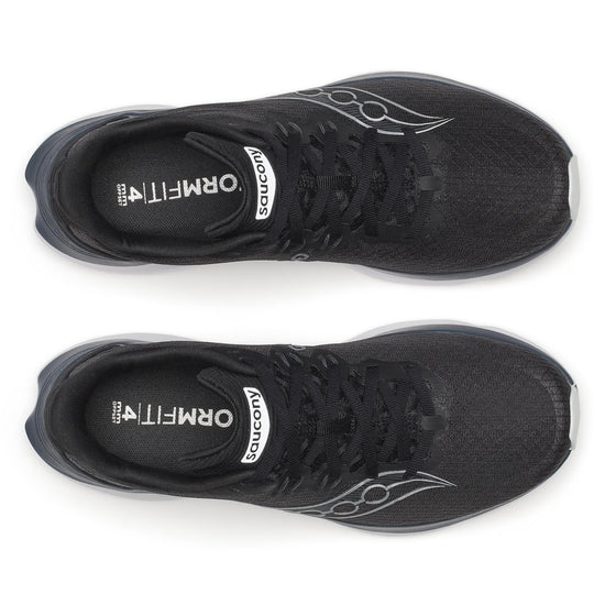 Women's Saucony Kinvara 16 Black White - top down view