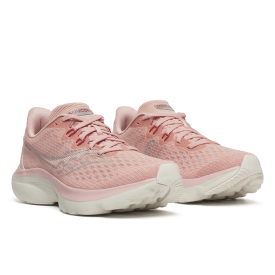 Women's Saucony Kinvara 16 Cameo - pair, three quarter angle