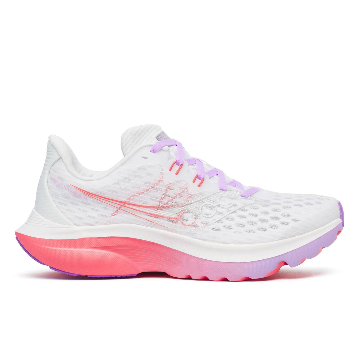 Women's Saucony Kinvara 16 White Crocus - lateral side profile