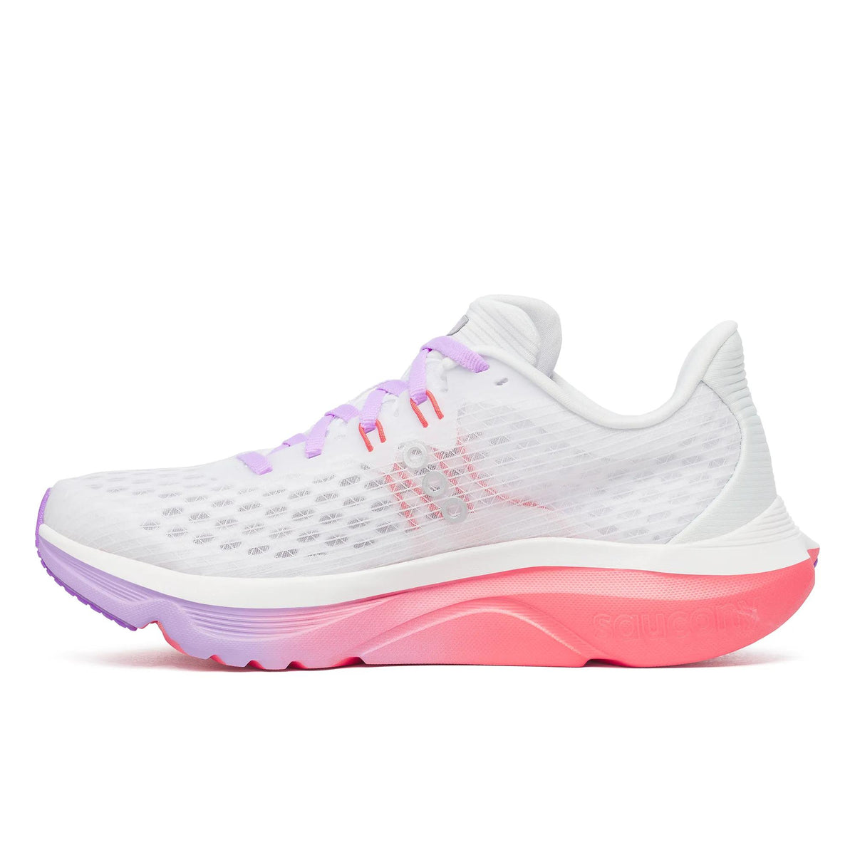 Women's Saucony Kinvara 16 White Crocus - opposite side profile