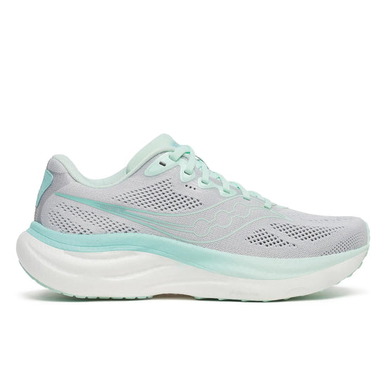 Women's Saucony Ride 19 Cloud Aqua - lateral side profile