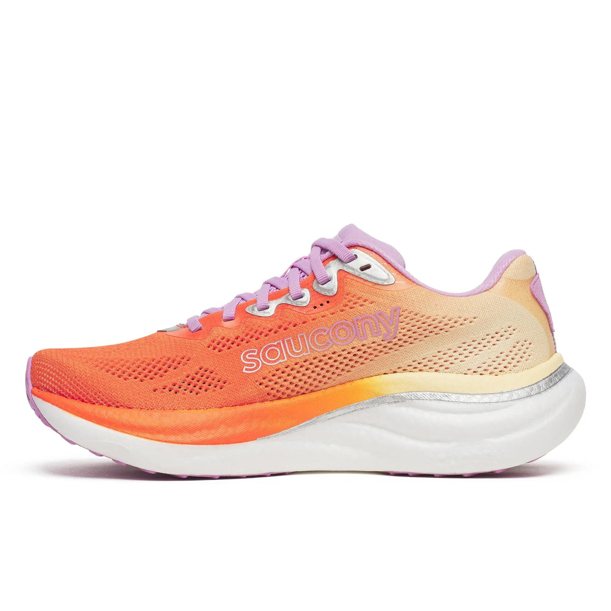 Women's Saucony Ride 19 Fire Orchid - opposite side profile