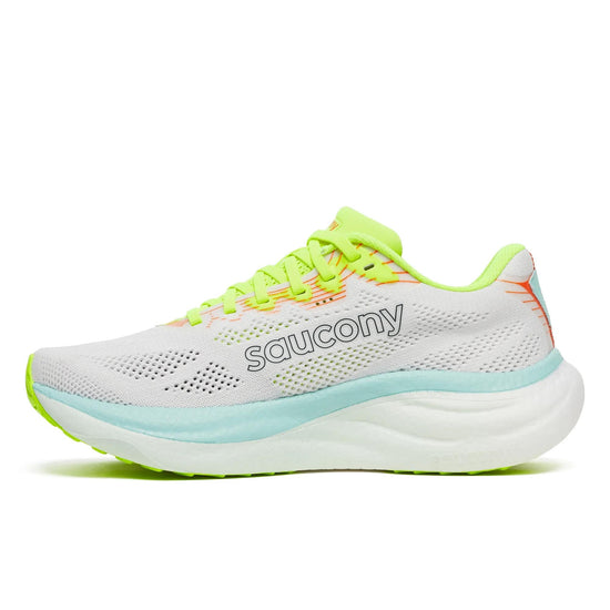 Women's Saucony Ride 19 White Splash - opposite side profile