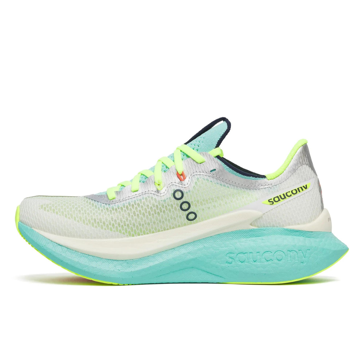 Women's Saucony Endorphin Pro 5 White | Splash - opposite side profile