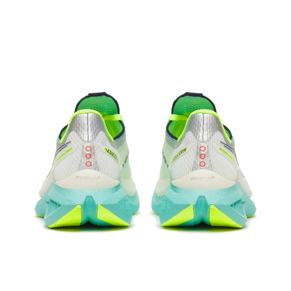 Women's Saucony Endorphin Pro 5 White | Splash - heel view