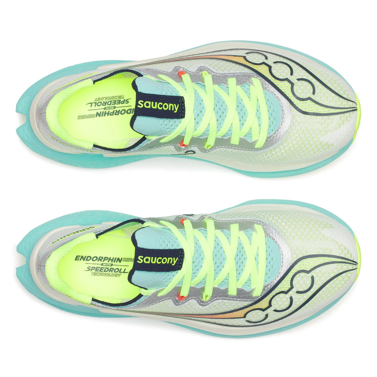 Women's Saucony Endorphin Pro 5 White | Splash - top down view