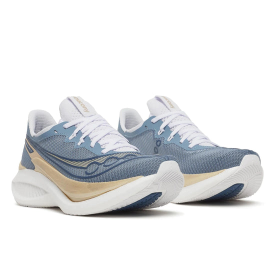 Women's Saucony Endorphin Pro 5 Storm | Gilded - pair, three quarter angle
