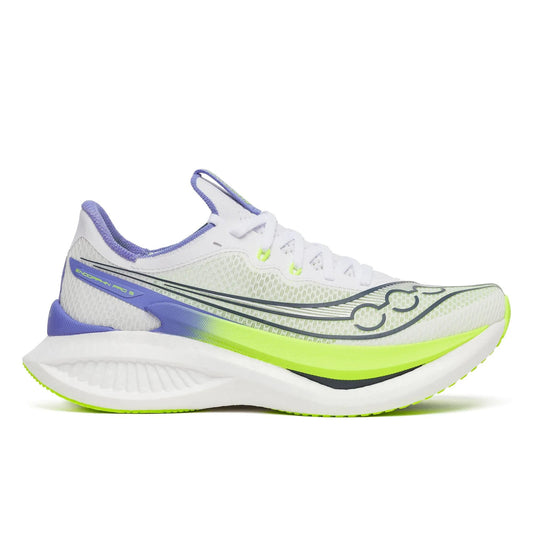 Women's Saucony Endorphin Pro 5 White | Iolite - lateral side profile