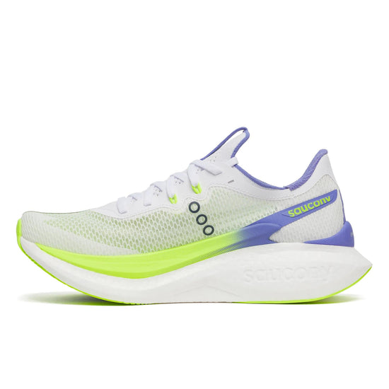 Women's Saucony Endorphin Pro 5 White | Iolite - opposite side profile