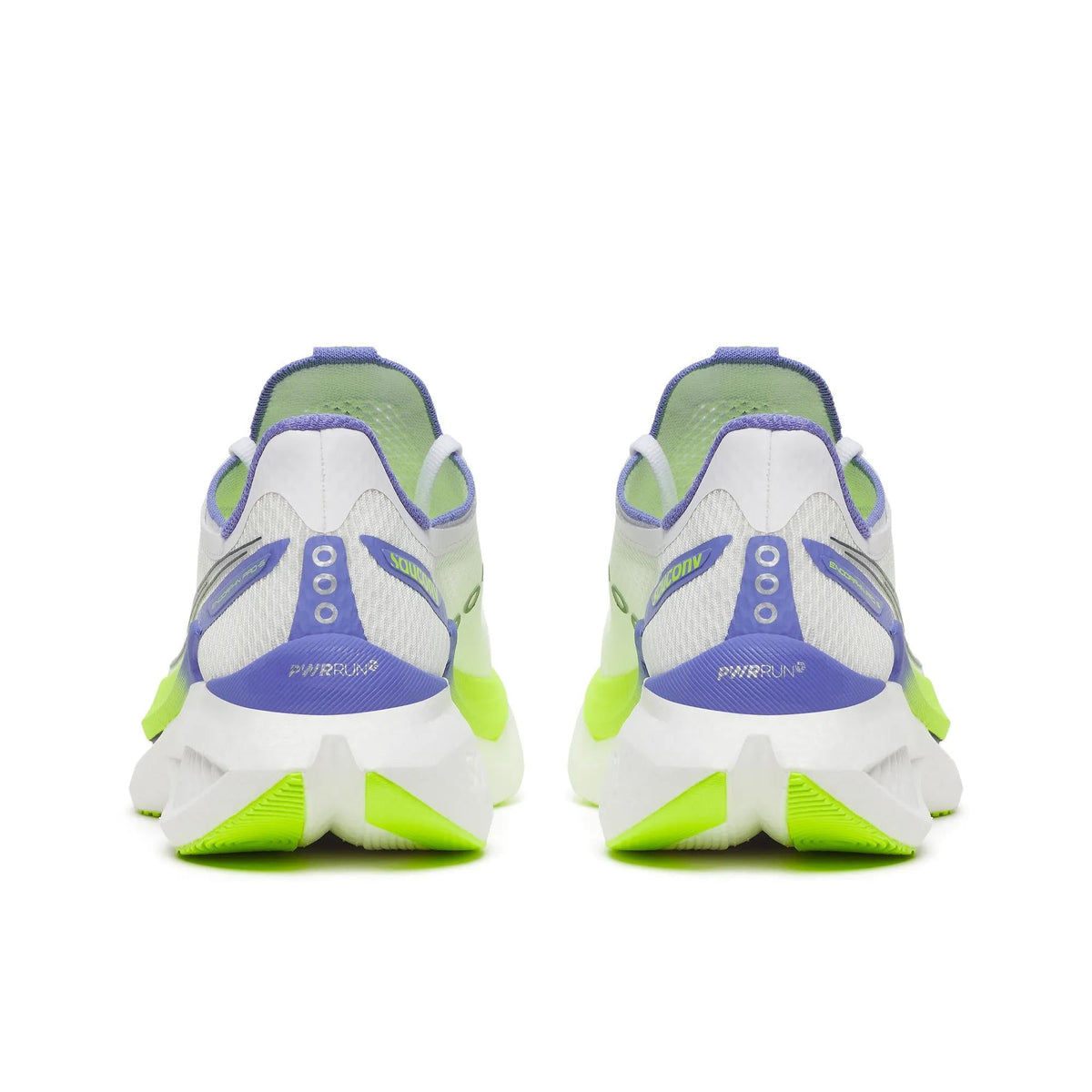 Women's Saucony Endorphin Pro 5 White | Iolite - heel view