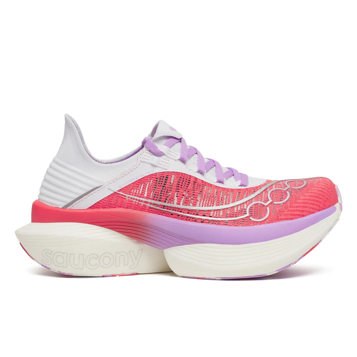 Unisex Saucony Endorphin Elite 2 (Clearance) Coral White - lateral side profile