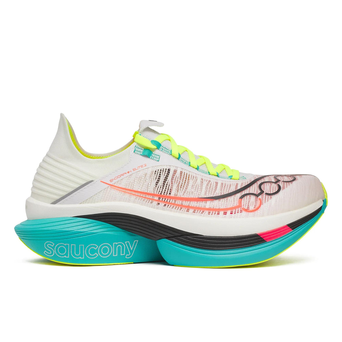 Unisex Saucony Endorphin Elite 2 (Clearance) White Mutant - lateral side profile