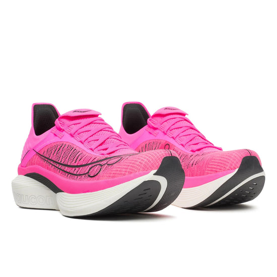Unisex Saucony Endorphin Elite 2 (Clearance) Shock Black - pair, three quarter angle