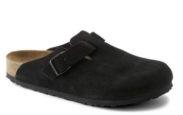 Unisex Birkenstock Suede Leather Boston Soft Footbed Clog