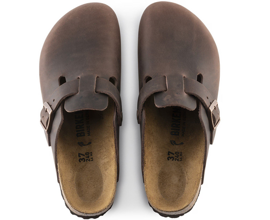 Unisex Birkenstock Natural Leather Oiled Natural Cork Boston BS Clog