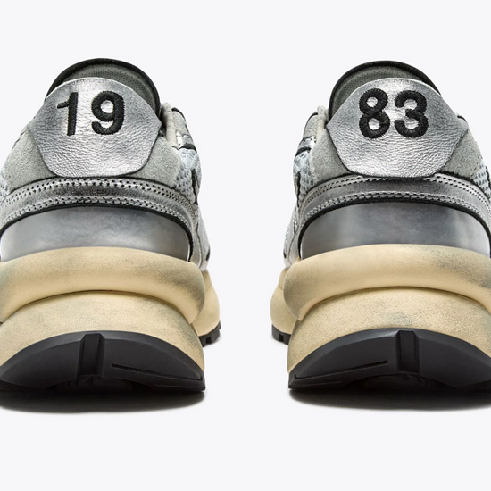 Women's Diadora Mercury Elite Silver Heritage Leather Sneaker - Image 3