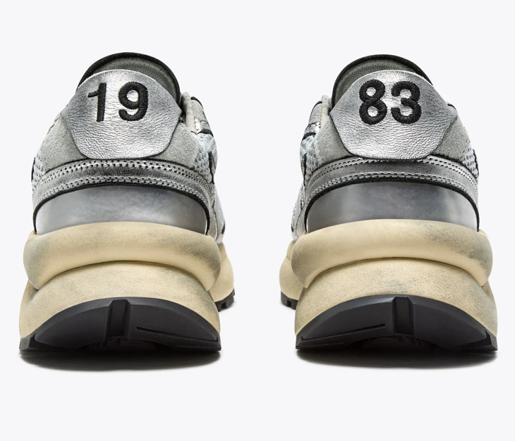 Women's Diadora Mercury Elite Silver Heritage Leather Sneaker - Image 3