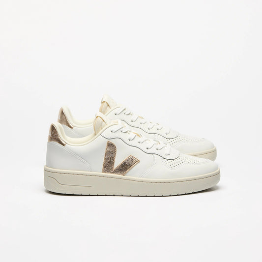 Women's Veja V-10 PRIME LEATHER WHITE PLATINE - Image 1