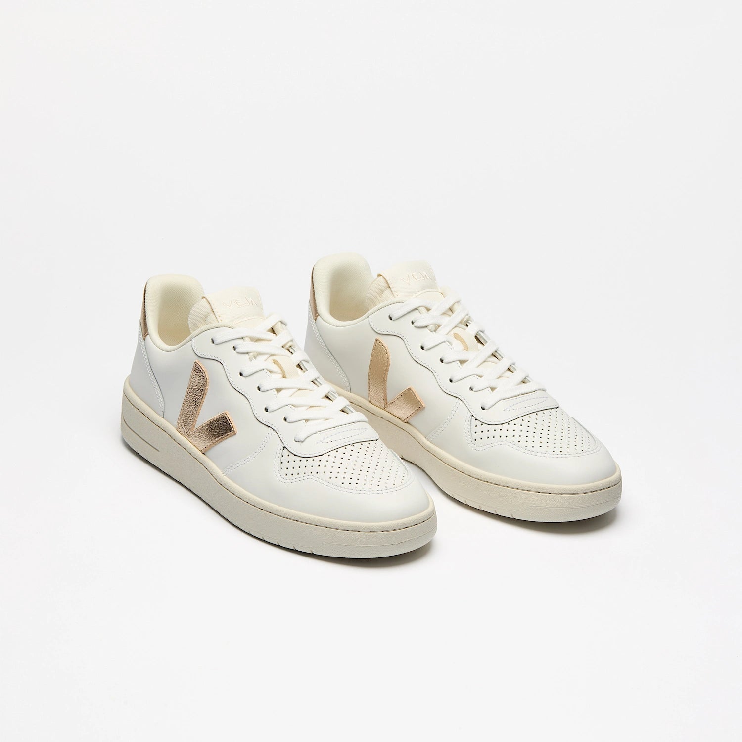 Women's Veja V-10 PRIME LEATHER WHITE PLATINE - Image 3